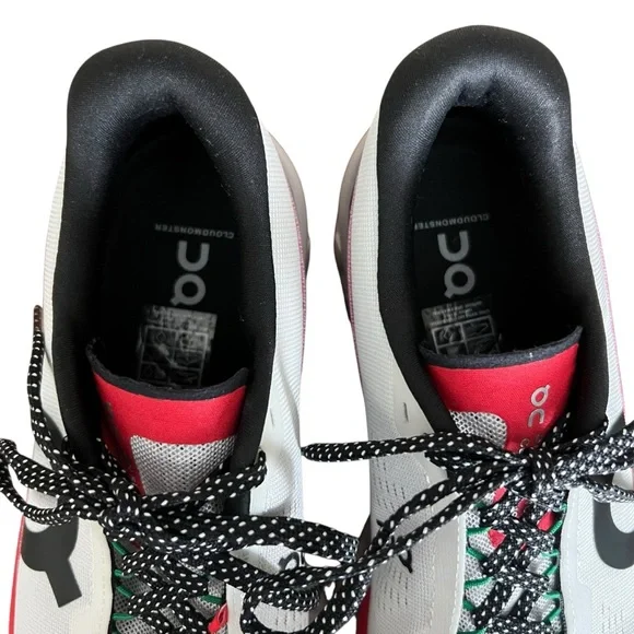 On Women’s Cloudmonster 2 Ivory Red Comfy Lightweight Running Shoes Size 9 - Picture 5 of 10